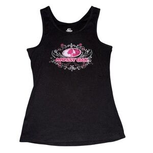 Mossy Oak Black and Pink Tank